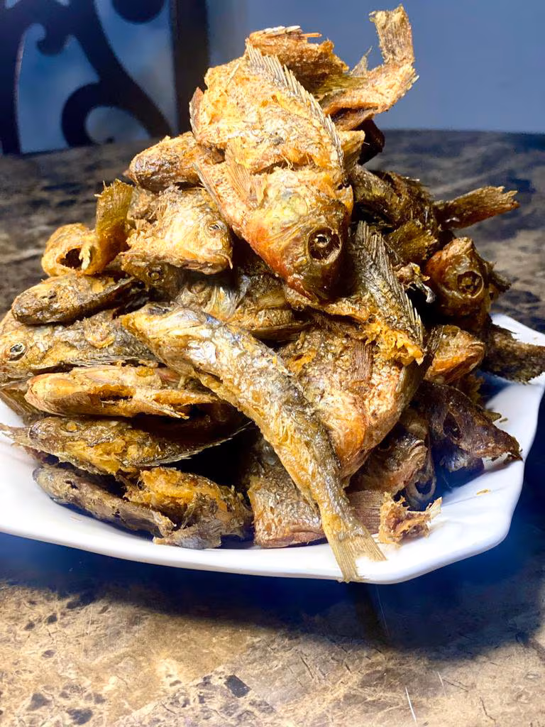 BABY TILAPIA FRIED FISH.