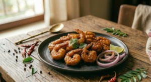 Guntur chilli prawns