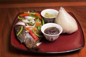 BANKU AND WHOLE GRILLED TILAPIA