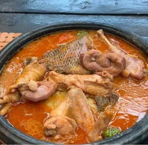 FUFU WITH TILAPIA LIGHT SOUP